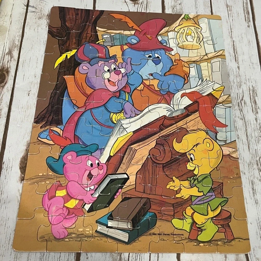 Vintage 1985 Walt Disney Gummi‎ Bears 65 Piece Jigsaw Puzzle Golden Complete